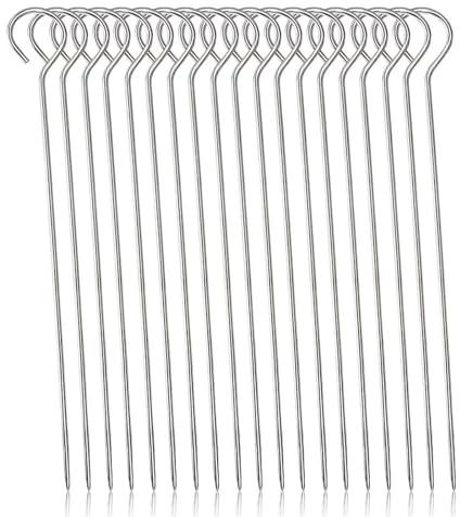 20 Spiedini Di Carne In Metallo Barbecue Kebab 30Cm In Acciaio Inox Riutilizzabili Lunghi Pollo Barbecue Forno E Friggitrice Ad Aria For Feste In Famiglia All'aperto,Con Frutta E Verdura