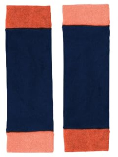 Turtle Doves 100% Recycled Cashmere Wrist Warmer (Navy and Orange)