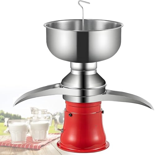 GLBMXDD Separatore centrifugo Elettrico per Panna da Cucina, 50 l/h, 10500 Giri/min, separatore per Panna, Burro e Milkshake, per la Preparazione di Latte Crudo/Intero, Burro e Milkshake