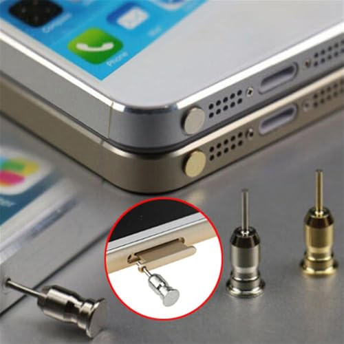 Karlak Spina, Copertura Jack per Auricolari da 3,5 Mm e Ago per Scheda SIM Telefono Android con Materiale Metallico