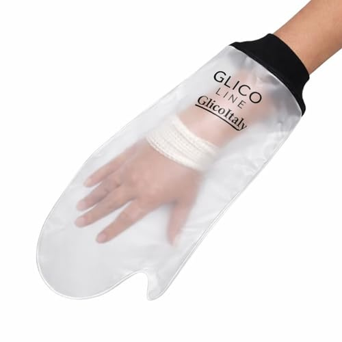 Glico Line Copertura Mano Impermeabile per Doccia, Protezione per Medicazioni e Fasciature Polso, Riutilizzabile con Panno Dedicato, Made in Italy
