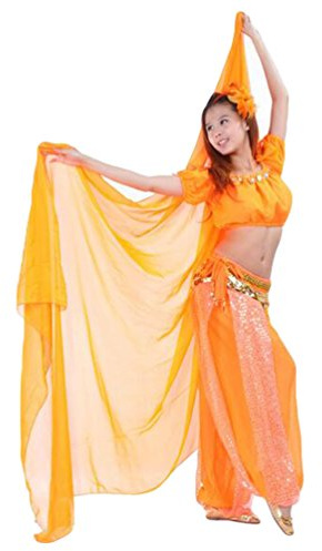 ZhiYuanan Damen Chiffon Handtuch Bauchtanz Schal Schleier Bauchtanz Schleier Tanzschleier