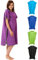 Fit-Flip Strandponcho für Surfer - Poncho Handtuch schnelltrocknend aus Mikrofaser - Umkleidehilfe Strand - Surfponchos Ultraleicht - Badeponcho für Erwachsene (Größe M, Lila/Grün)