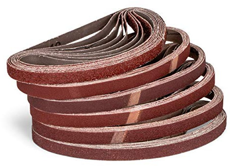 Pack of 120 Fabric Sanding Belts / 13 x 457 mm / Grits Each 20 x 40-60 - 80-120 - 180-240 for Black & Decker® Power File
