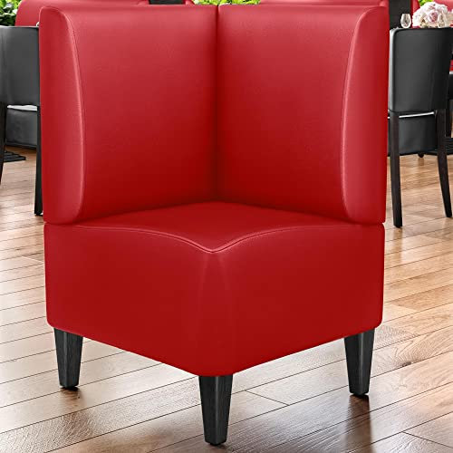 GGMMÖBEL Miami | Gastro Eckbank | B:H 64 x 103 cm | Rot | Glatt | Leder | Bistro Eckbank