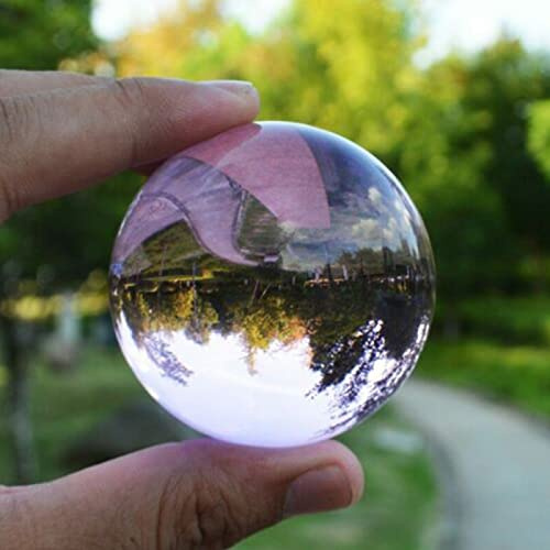 Rare Clear K9 Sfera di cristallo sferica fotografia puntelli Soggiorno Decor Regali, Rosa, 40 mm