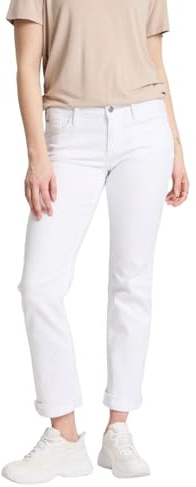 Cross Jeans Damen Jeans Rose - Regular Fit - Weiss - White W27-W38 Stretch, Größe:36W / 34L, Farbe:White 081