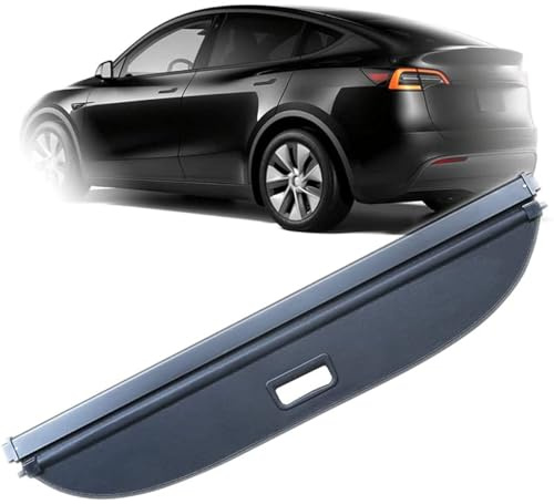 MWWYSF Einziehbare Laderaumabdeckung, für Tesla Model Y 2021-2024 einziehbare gepäckraumabdeckung für den Kofferraum gepäckraumabdeckung