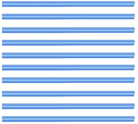 10Pcs 30.5x0.8cm Clear Binding Bars Slide Grip, A4 Plastic Spine Bars, Blue Slide Binders for Home School Office Document Supplies