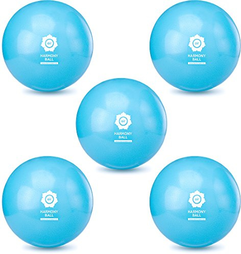 HARMONY BALL 5er Set air Pilatesball & Gymnastikball ohne Phthalate | aquablau (Aquablau, 18 cm)