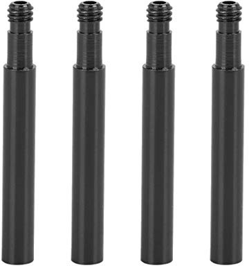 X AUTOHAUX 50mm Aluminio Aleación Bicicleta Presta Válvula Extensor Extensión Negro 4Pcs