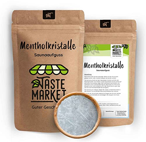 100 g Mentholkristalle | GRÖSSENAUSWAHL | Saunaaufguss | Aufguss | Sauna | Menthol | Dufterlebnis (100 g)