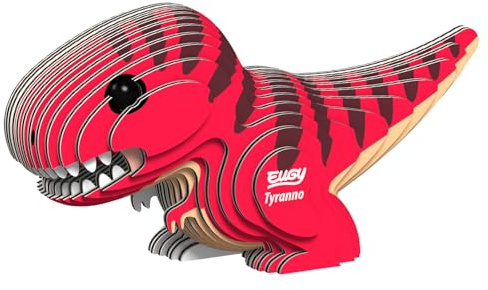 EUGY 650005 Tyrannosaurus, 3D Tier-Puzzle für Kinder und Erwachsene zum Zusammenbauen, DIY Tierfigur, Bastelset ab 6 Jahren