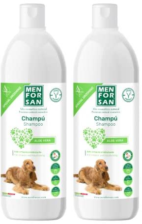 MENFORSAN Aloe Vera Hundeshampoo 1 Liter - 2er Pack, grün