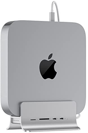 PULWTOP Mac HUB, 5-in-1 USB-C Hub Adapter for Mac Mini M1/M2 Dock, 2 USB-C 10Gbps, SD/TF Card, M.2 SSD Support