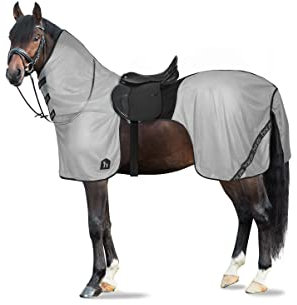 Horze Pferde Fliegenausreitdecke Paso Fino, Fliegendecke mit abnehmbarem Halsteil und UV-Schutz