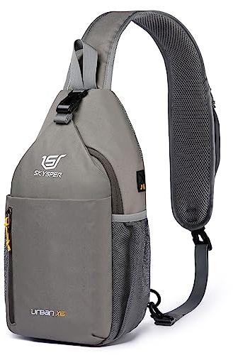 SKYSPER Brusttasche Herren Sling Bag Klein Crossbody Bags Männer Damen Leicht Schultertasche Umhängetasche Wandern Outdoor Reisen