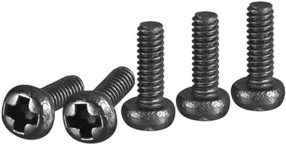 DTGN M2x6mm Pan Head Machine Screws, 100Pcs M2 Phillips Drive, Metric Coarse Full Thread, Steel Black Oxide Finish, Screws Bolts Kit
