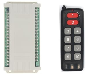 10 Kanäle Funkfernsteuerung AC 220V 230V Funkschalter Universal Empfänger Kabellos Fernbedienung Schalter Relais Modul für Garagentor Licht Elektrische Tür Schrank kran motor