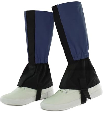Kids Leg Gaiters,Breathable Snake Gaiters,Adjustable Lightweight Shoes Gaiters,polyester Oxford Cloth for All Outdoor Sports and Outdoor Workers(5 Colors) (Color : Dark blue)