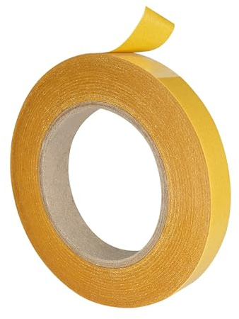 Klebeshop24 Adhesive Tape Roll, Double-Sided, Thin, Hand Tearable, Strong and Permanent Adhesive, Universal Adhesive Tape for Almost All Surfaces in Industrial Quality (9 mm x 10 m)