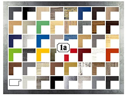 RahmenMax Skane Bilderrahmen Posterrahmen Puzzlerahmen 60x80 cm Eisen Gewischt Verrostet Optik 80x60 cm mit weisser Rückwand und Antireflex Acrylglas
