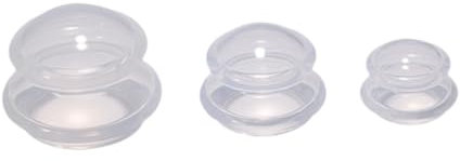 Generic Juego de ventosas de silicona para masaje con ventosa de 3 piezas para espalda, Claro