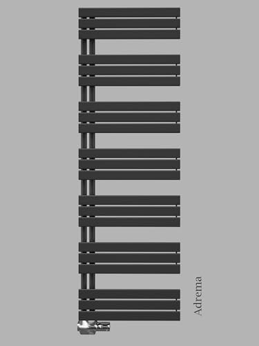 Designbadheizkörper ADREMA Grau Anthrazit Handtuchwärmer Handtuchtrockner Badheizkörper (400 x 1394 mm.)