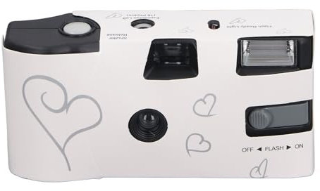 Appareil Photo Jetable 35 Mm, Appareil Photo Rétro avec 16 Films Couleur 35 Mm, Flash intégré, Réutilisable, Réglage Manuel Complet, pour Anniversaires, Voyages, Mariages