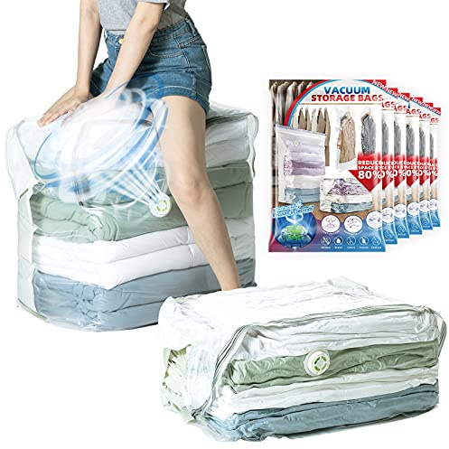 TAILI Sacchetti Sottovuoto per Abiti, 6 Super Jumbo (100×70×44×44 CM) | sacchetti sottovuoto extra large per piumoni, biancheria da letto, coperte,borse per abiti