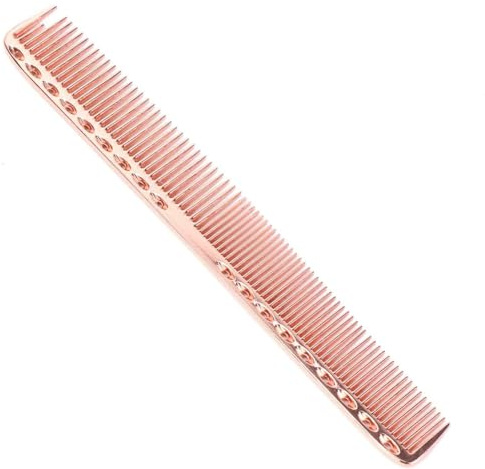 Professional Aluminum Metal Salon Comb, Heat-resistant Anti-static Hair Comb for Hair Cutting Styling & Grooming Rose gold