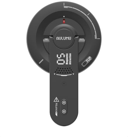 Aulumu G05 Air MagSafe Grip Stand 4 in 1 Magnetic Phone Grip 360° Rotation Adjustment Aluminium Alloy Ultra Light & Ultra Thin Phone Stand with Box Opener, Black