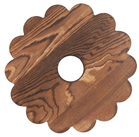 Happyyami Support Plantes Roulante Base en Bois Massif Plateau Circulaire 20 Cm à roulettes pour Pots Volumineux Chariot Polyvalent pour Chambre, Jardin Ou Balcon