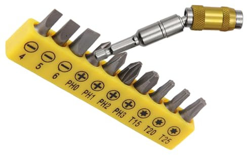 Lurrose Estensione Flessibile Per Trapano Portapunta Girevole Da Gradi Magnetica Integrata Adatto Per Punte Da Trapano Standard e Avvitatori Percussione Per Uso Domestico e Industriale