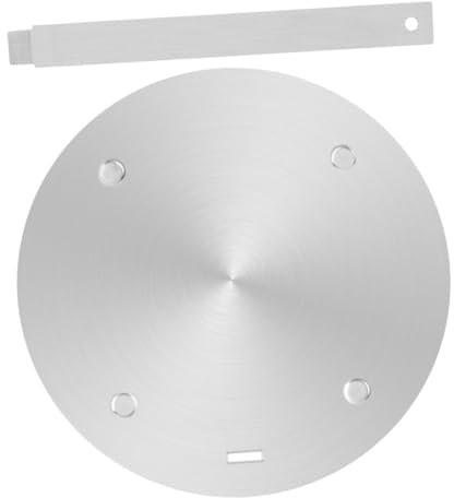 KOCKSHION Placa Difusora de Calor de Inducción Adaptador Inoxidable 30 Cm Mango Utensilios de Cocina para Estufas de Gas y Eléctricas para Cocinar y Descongelar