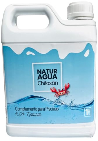 Floculante Natural Piscina 1 L con Chitosán | Clarificante Biodegradable – Elimina Turbidez y Residuos Orgánicos | Agua Cristalina sin Químicos | Mejora la Filtración Apto Pieles Sensibles