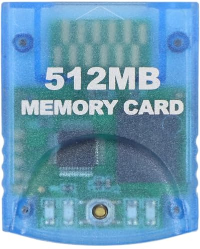 OMYZERO 512MB (8192 Blocks) Gamecube Memory Card - High-Speed Save Game Memory Card for Gamecube & Wii Consoles - Gaming Accessory (512MB-Blue)