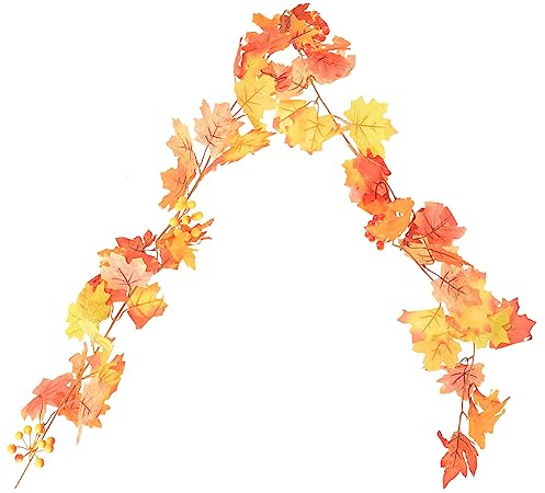 GLEAVI Vite Da Appendere Autunnale Foglie d Acero Artificiali Decorazione Per Ringraziamento Ciondolo Artificiale Forma Di Foglia d Acero Per Pareti e Stipiti Di Porte