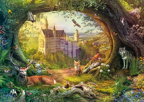 Schmidt 58878 Märchenschloss im Waldzauber Puzzle, 1000 Teile