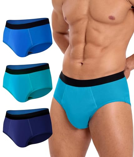 FORVEVO Incontinence Pants for Men,150ML Absorbent Washable Cotton Incontinence Boxers Men,Reusable Leakproof Boxer Underpants,Underwear Trunks 3 Pack(Multicolor01,M)