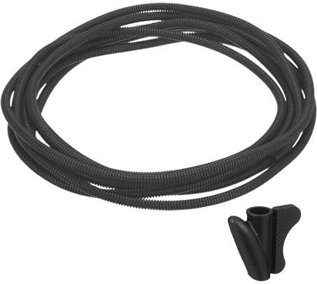 sourcing map Split Wire Loom Tubing 1/4(6.5mm) ID 20FT(6m) with Installation Tool, Heat & Cold Resistant -40F to 257F Plastic Flexible Conduit Cord Protector for Electrical Wires Cable, Black