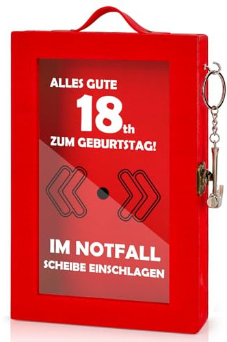 CSYY Notfallbox mit Hammer, Große Größe Lustige 18 Geburtstag Geldgeschenke Personalisierte Kreative DIY Feuerwehr Geschenke Ideal für Geld Geschenkgutscheine Schmuck Hochzeit Jubiläum
