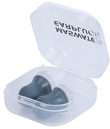 Ohrstöpsel Silikon Wiederverwendbar, Respicefinem 2 Stück Druckreduzierende Ohrstöpsel für Schwimmen, Schlafen, Fliegen und Baden, Weiche Passform mit Aufbewahrungsbox, Blau, L-Größe, Effektive Geräus