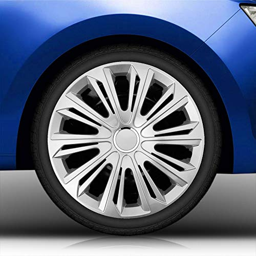 Autoteppich Stylers 16 16 Zoll Radkappen/Radzierblenden 006 Silber (Farbe Silber), passend für Fast alle Fahrzeugtypen (universal)