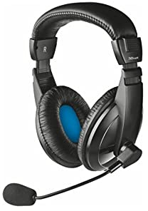 Trust Quasar - Auriculares con micrófono para PC, Color Negro