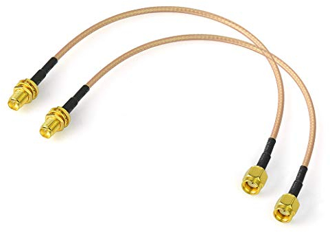 Bingfu WiFi Antenna Aerial Extension Coaxial Cable RP-SMA Male to RP-SMA Female Bulkhead Mount RG316 30cm (2-Pack) for Wireless PCI Express PCIE Network Card WiFi Router Security Camera