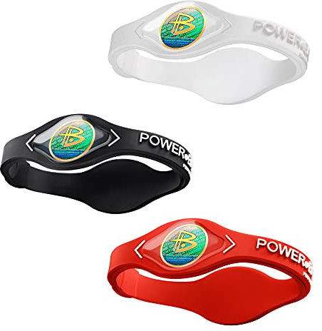 Power Balance The Original Genuine Performance Wristband, Silicone Rubber Wristbands Bracelets Sports Bracelet Wristband for Men Women, Power 3 Pack Bangles, Size of M+M+L（M 19.0CM/L 20.5CM