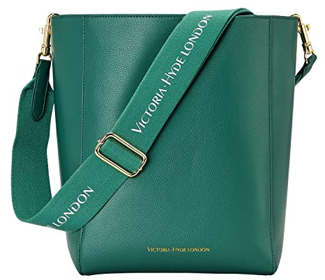 VICTORIA HYDE Handtasche für Damen aus echtem PU-Leder Grosse Kapazität Umhängetasche für Damen zum Einkaufen und Arbeiten (Grün)