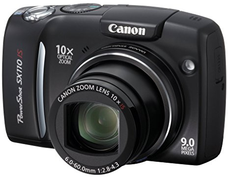 Canon Powershot SX110 IS 9 MP Digital Camera with 10x Optical Image Stabilized Zoom Black (Renewed)