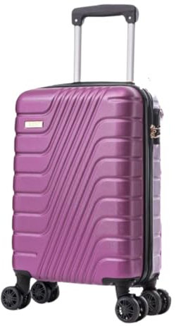 Max Star Maleta de Viaje Cabina MS-5257 XS 53x34x19cm, Resistente, Ligera, Impermeable, 4 Ruedas Dobles Giratorias 360º, Maleta de Mano Rígida, Seguridad Numérica (Lila)